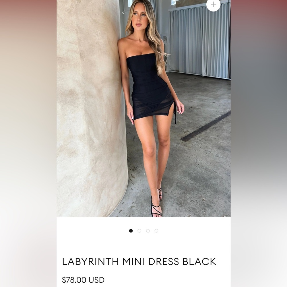 Labyrinth Mini Dress - corset strapless